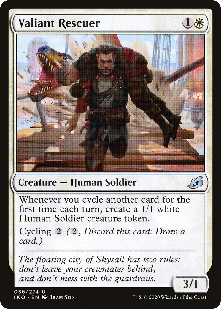 Valiant Rescuer (IKO-036) [Ikoria: Lair of Behemoths] MTG Single Wizards of the Coast