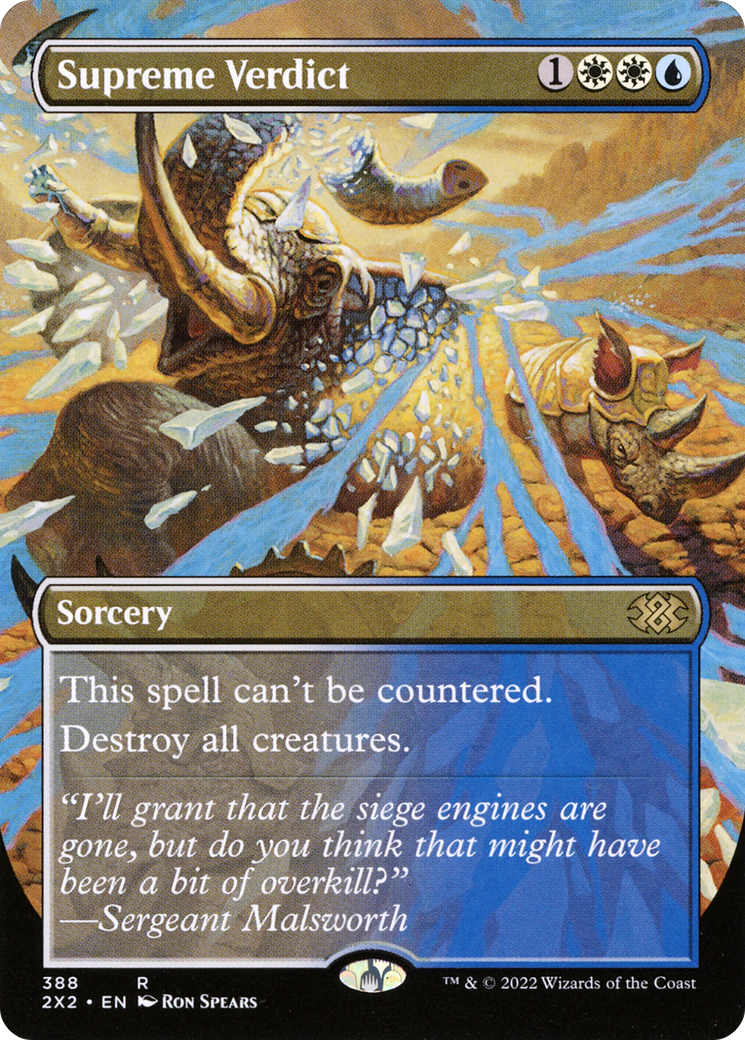 Supreme Verdict (2X2-388) [Double Masters 2022] (Borderless) Foil MTG Single Wizards of the Coast