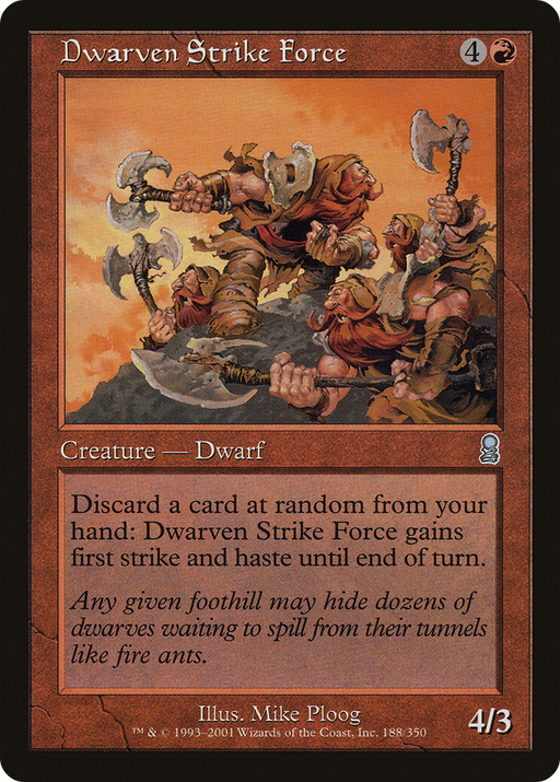 Dwarven Strike Force (ODY-188) [Odyssey] MTG Single Wizards of the Coast
