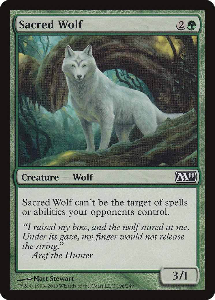 Sacred Wolf (M11-196) [Magic 2011] Foil MTG Single Wizards of the Coast