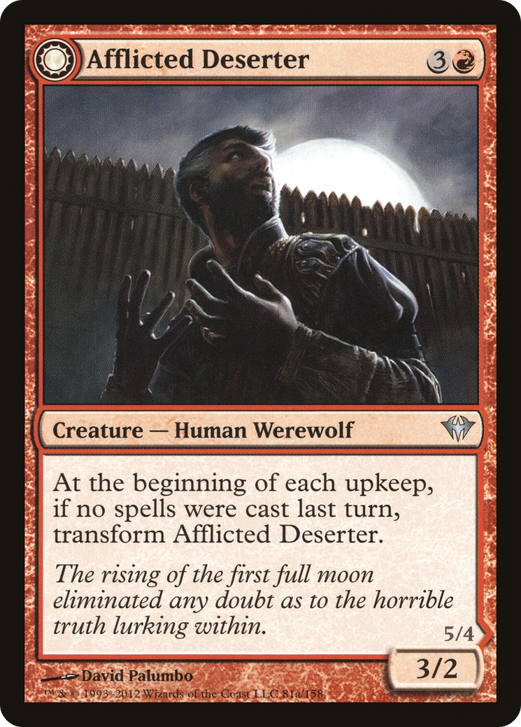 Afflicted Deserter // Werewolf Ransacker (DKA-081) [Dark Ascension] MTG Single Wizards of the Coast