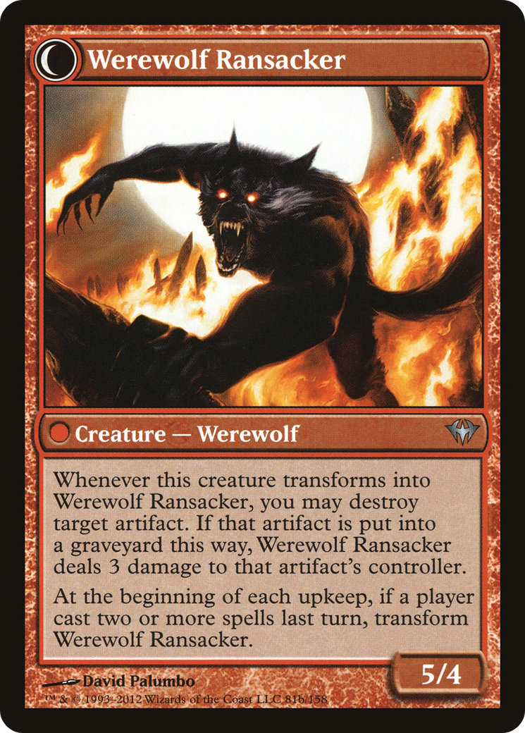 Afflicted Deserter // Werewolf Ransacker (DKA-081) [Dark Ascension] Foil MTG Single Wizards of the Coast