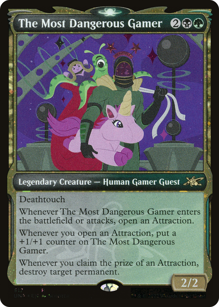 The Most Dangerous Gamer (Galaxy Foil) (UNF-517) [Unfinity] (Showcase) Foil MTG Single Wizards of the Coast
