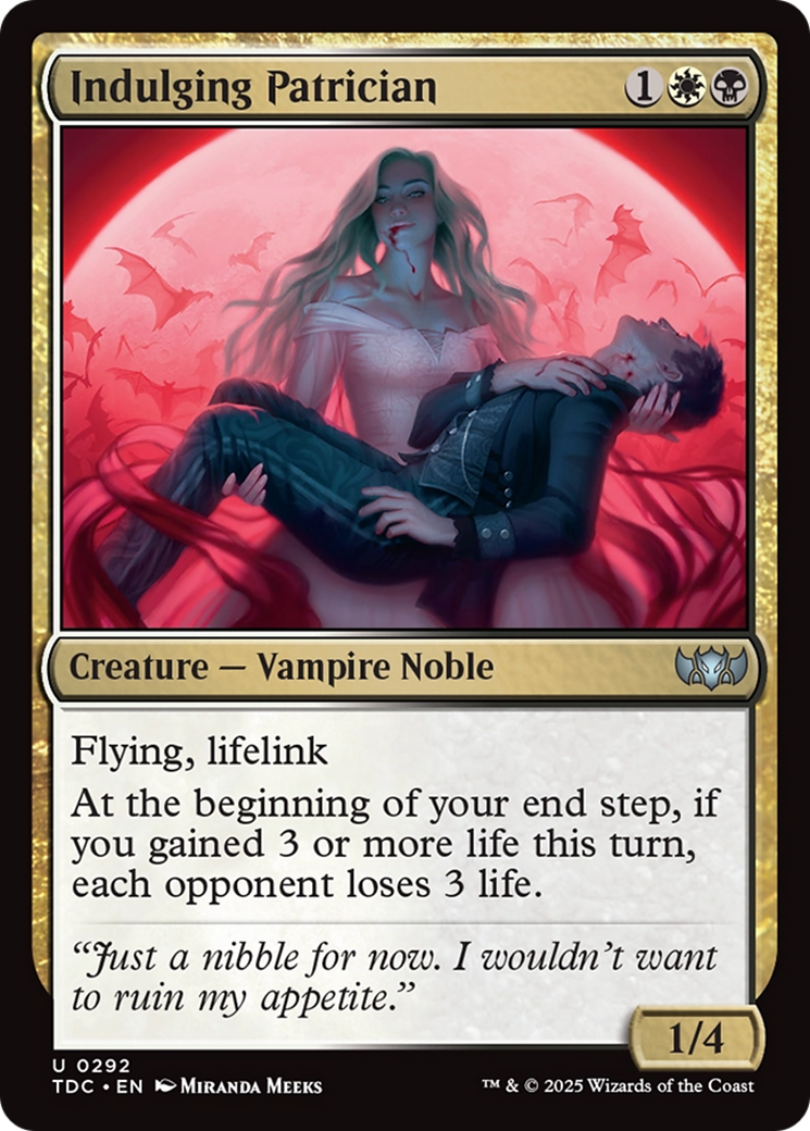Indulging Patrician (TDC-292) [Commander: Tarkir: Dragonstorm] MTG Single Wizards of the Coast