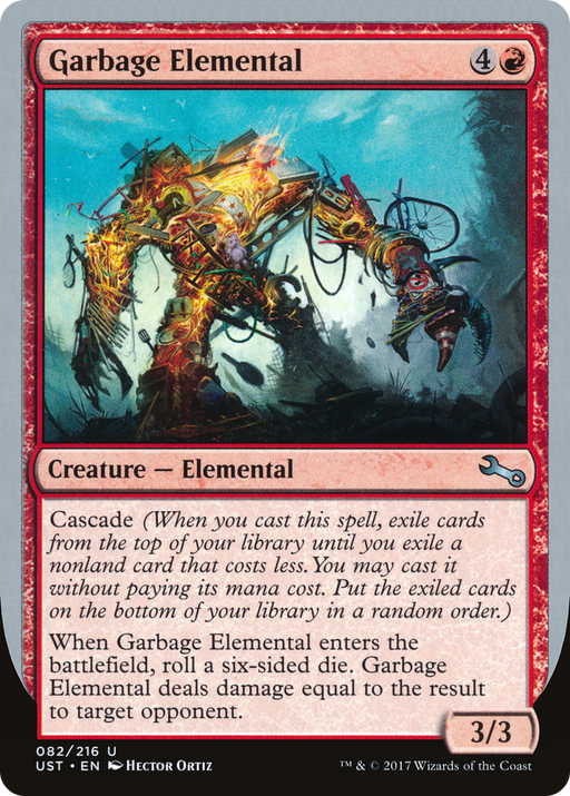 Garbage Elemental (D) (UST-082) [Unstable] Foil MTG Single Wizards of the Coast