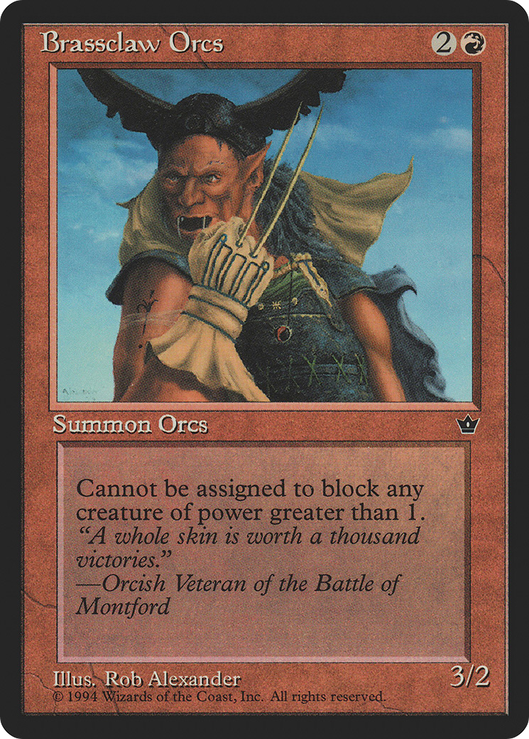 Brassclaw Orcs (FEM-49C) [Fallen Empires] MTG Single Wizards of the Coast
