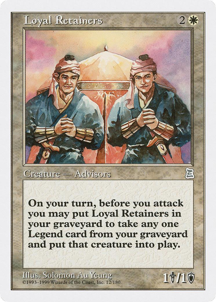 Loyal Retainers (PTK-012) [Oldschool] Portal Three Kingdoms MTG Single Wizards of the Coast