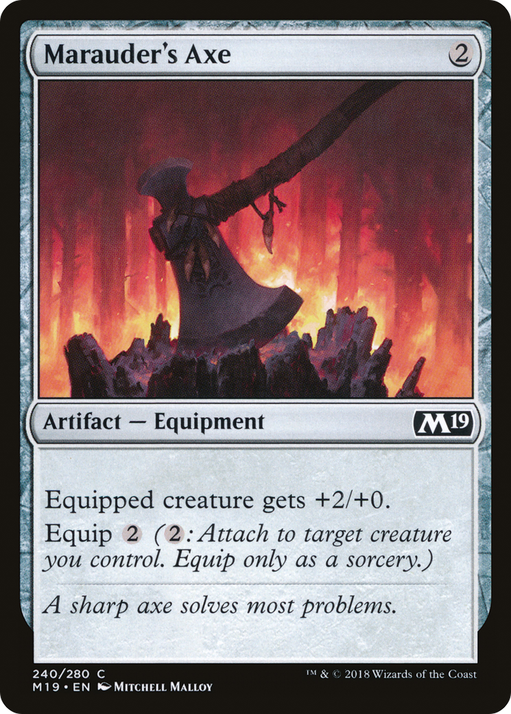 Marauder's Axe (M19-240) [Core Set 2019] Foil MTG Single Wizards of the Coast