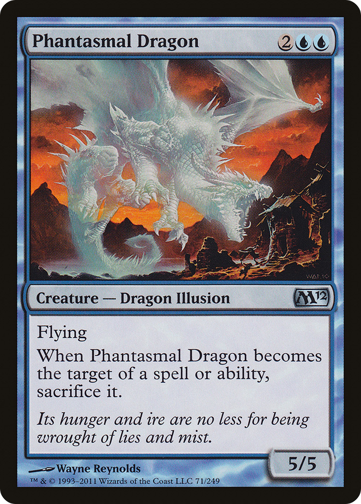 Phantasmal Dragon (M12-071) [Magic 2012] MTG Single Wizards of the Coast