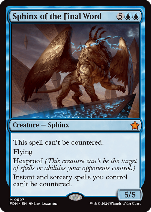 Sphinx of the Final Word (FDN-597) [Foundations] MTG Single Wizards of the Coast