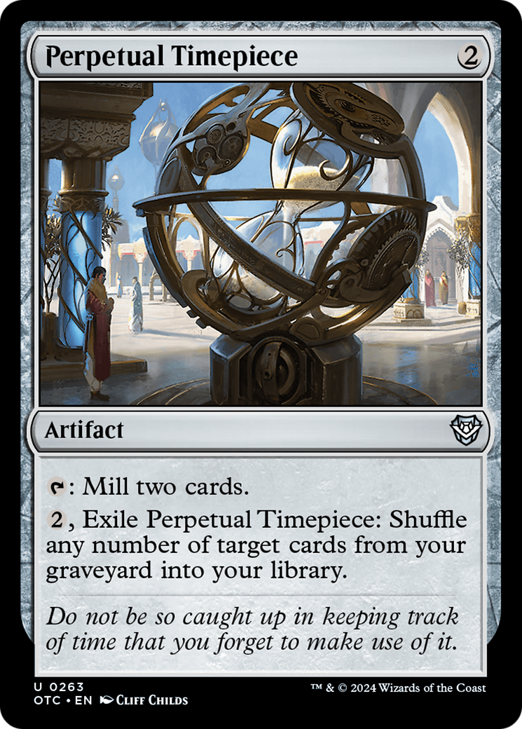 Perpetual Timepiece (OTC-263) [Outlaws of Thunder Junction Commander] MTG Single Wizards of the Coast
