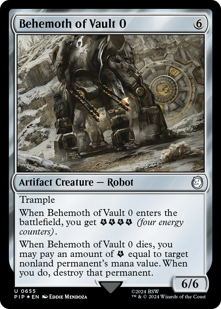 Behemoth of Vault 0 (Surge Foil) (PIP-655) [Fallout] Foil MTG Single Wizards of the Coast