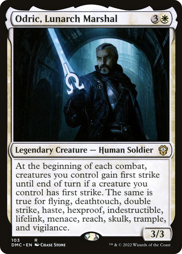 Odric, Lunarch Marshal (DMC-103) [Dominaria United Commander] MTG Single Wizards of the Coast