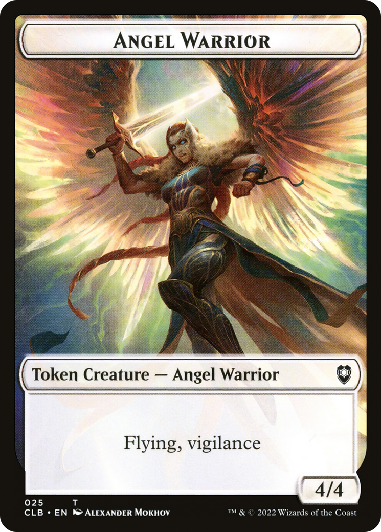 Angel Warrior (TCLB-025) [Tokens] Battle for Baldur's Gate Tokens MTG Single Wizards of the Coast