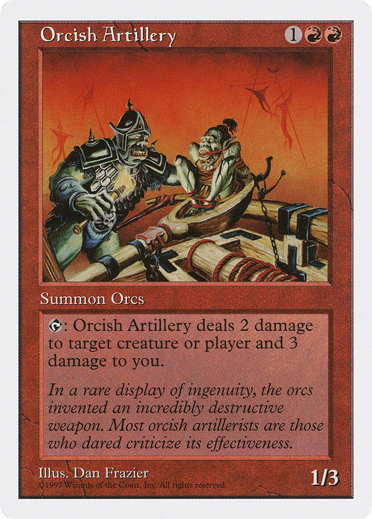 Orcish Artillery (5ED-253) [Fifth Edition] MTG Single Wizards of the Coast