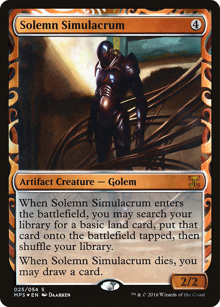 Solemn Simulacrum (MPS-025) [Kaladesh Inventions] Foil MTG Single Wizards of the Coast