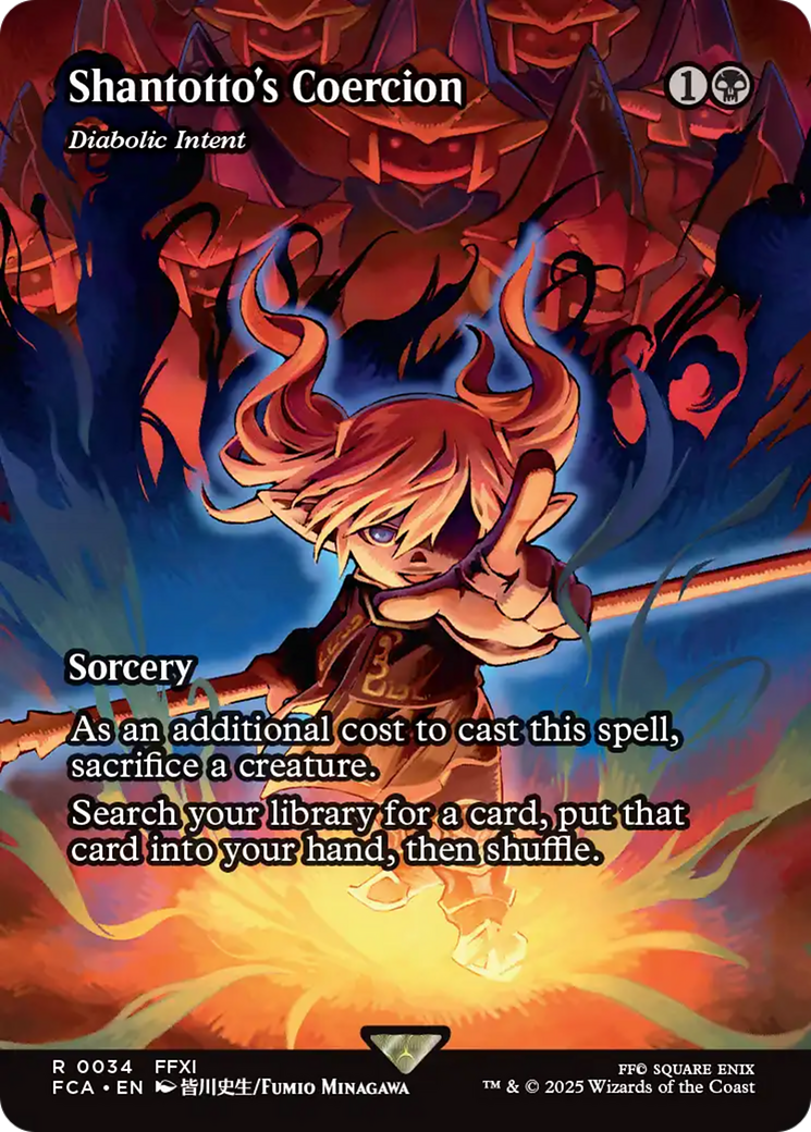Shantotto's Coercion - Diabolic Intent (Showcase) (FCA-034) [FINAL FANTASY: Through the Ages] / Shantotto's Coercion (Borderless) MTG Single Wizards of the Coast