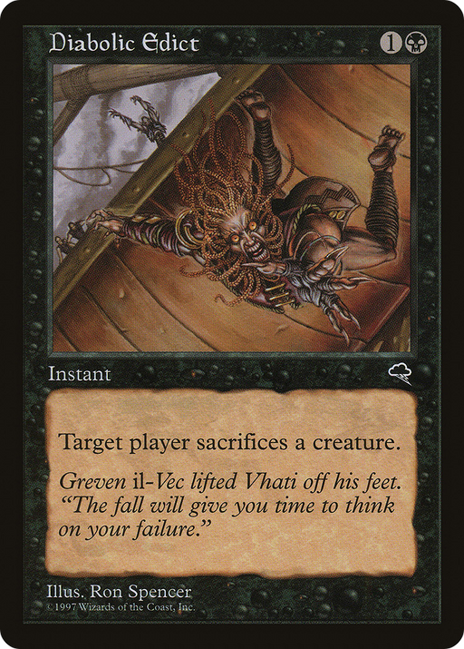 Diabolic Edict (TMP-128) [Tempest] MTG Single Wizards of the Coast