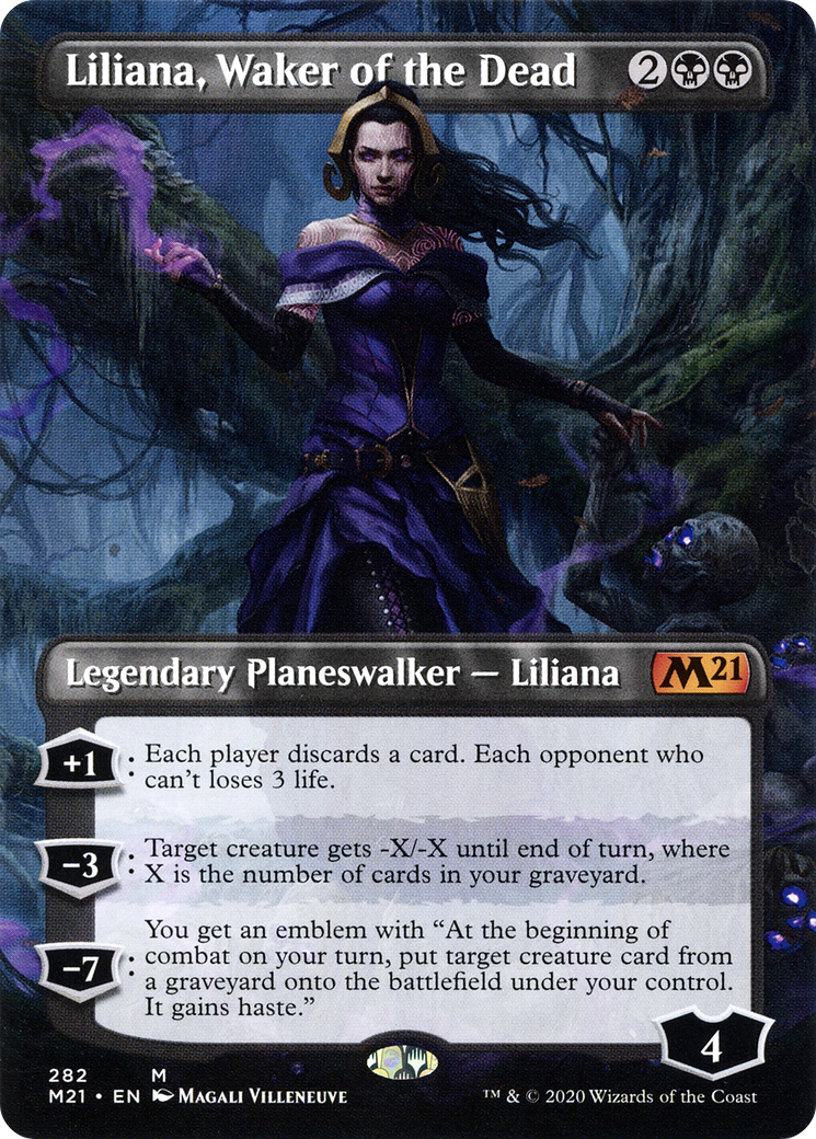 Liliana, Waker of the Dead (M21-282) [Core Set 2021] (Borderless) Foil MTG Single Wizards of the Coast