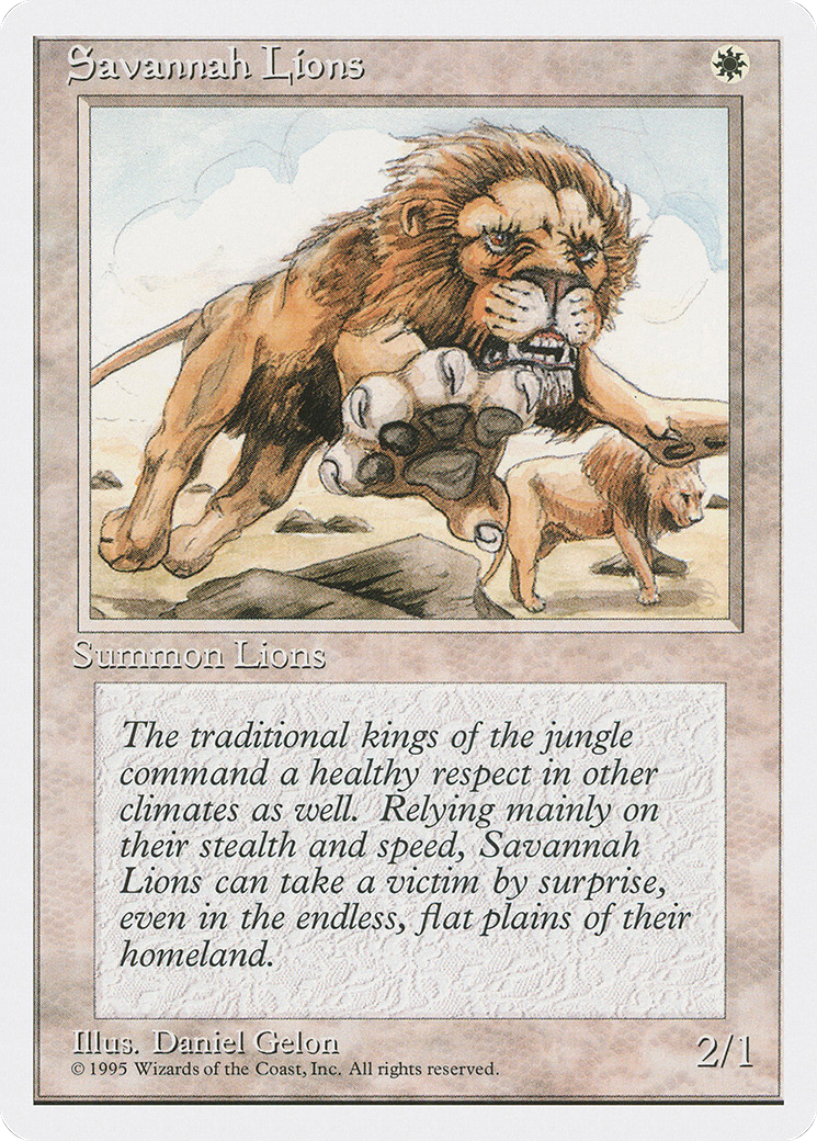 Savannah Lions (4ED-048) [Fourth Edition] MTG Single Wizards of the Coast