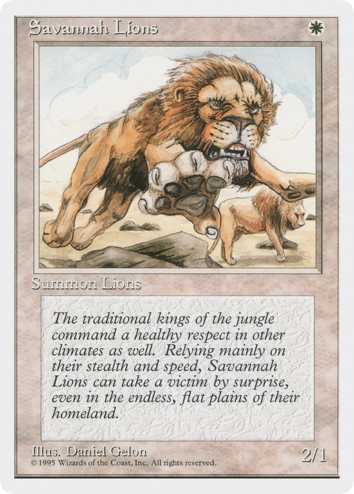 Savannah Lions (4ED-048) [Fourth Edition] MTG Single Wizards of the Coast