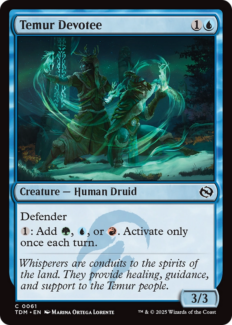 Temur Devotee (TDM-061) [Tarkir: Dragonstorm] MTG Single Wizards of the Coast