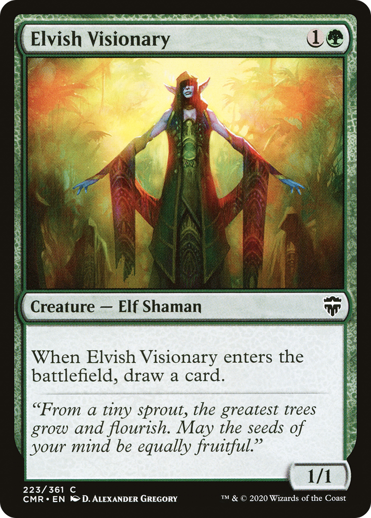 Elvish Visionary (CMR-223) [Commander Legends] Foil MTG Single Wizards of the Coast