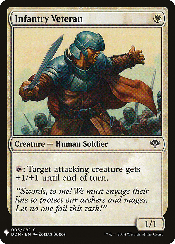 Infantry Veteran (LIST-DDN-3) [Mystery Booster] The List MTG Single Wizards of the Coast