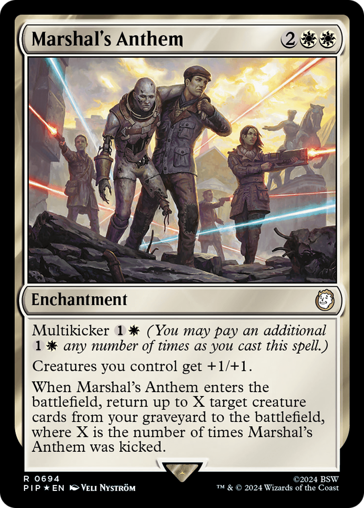 Marshal's Anthem (Surge Foil) (PIP-694) [Fallout] (Extended Art) Foil MTG Single Wizards of the Coast