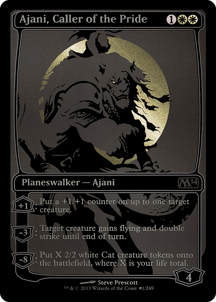 Ajani, Caller of the Pride (SDCC 2013 Exclusive) (MEDIA-001) [Misc] San Diego Comic-Con 2013 Foil MTG Single Wizards of the Coast
