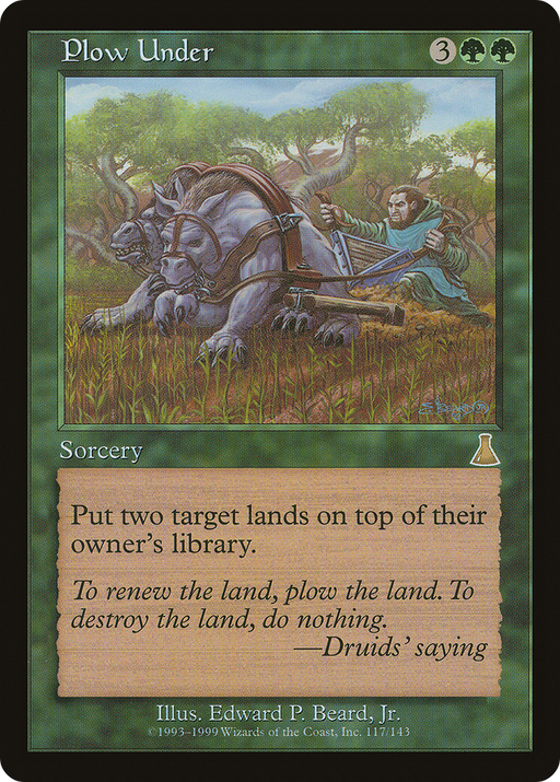 Plow Under (UDS-117) [Urza's Destiny] Foil MTG Single Wizards of the Coast