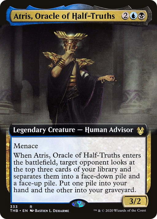 Atris, Oracle of Half-Truths (THB-333) [Theros Beyond Death] (Extended Art) MTG Single Wizards of the Coast