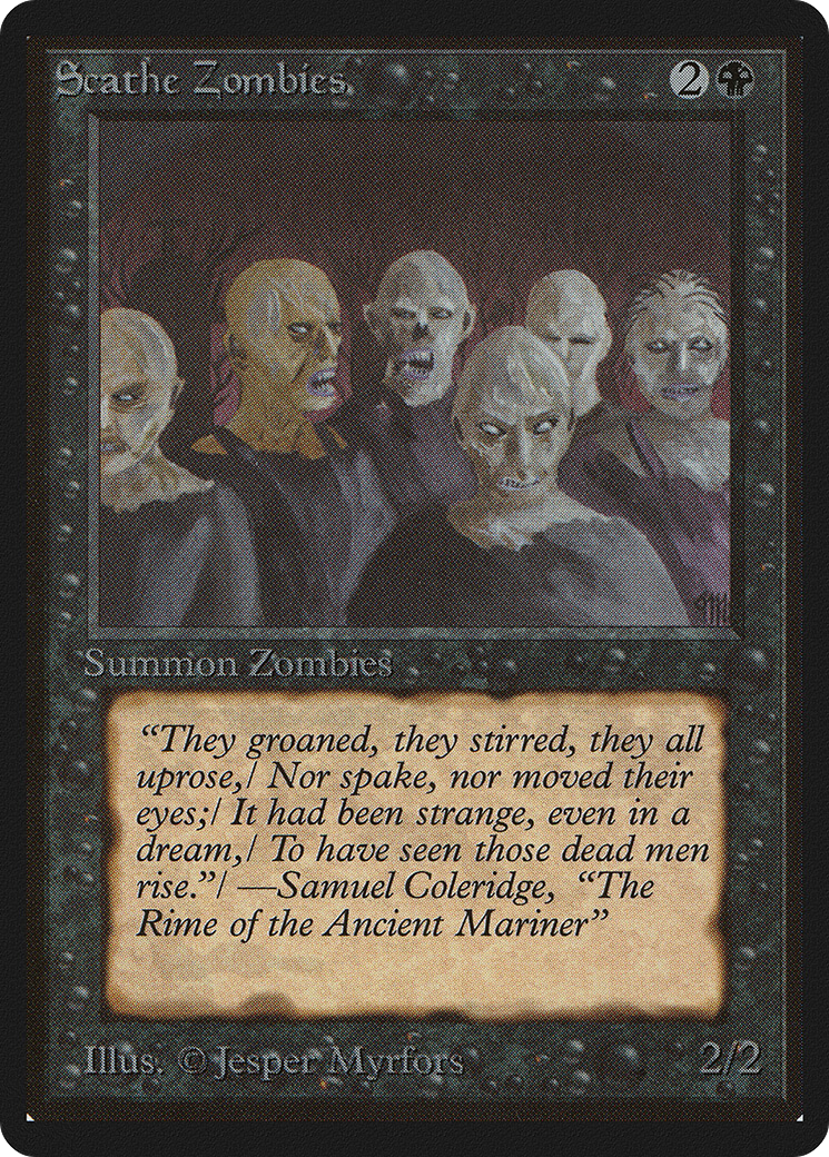 Scathe Zombies (LEB-126) [Oldschool] Limited Edition Beta MTG Single Wizards of the Coast