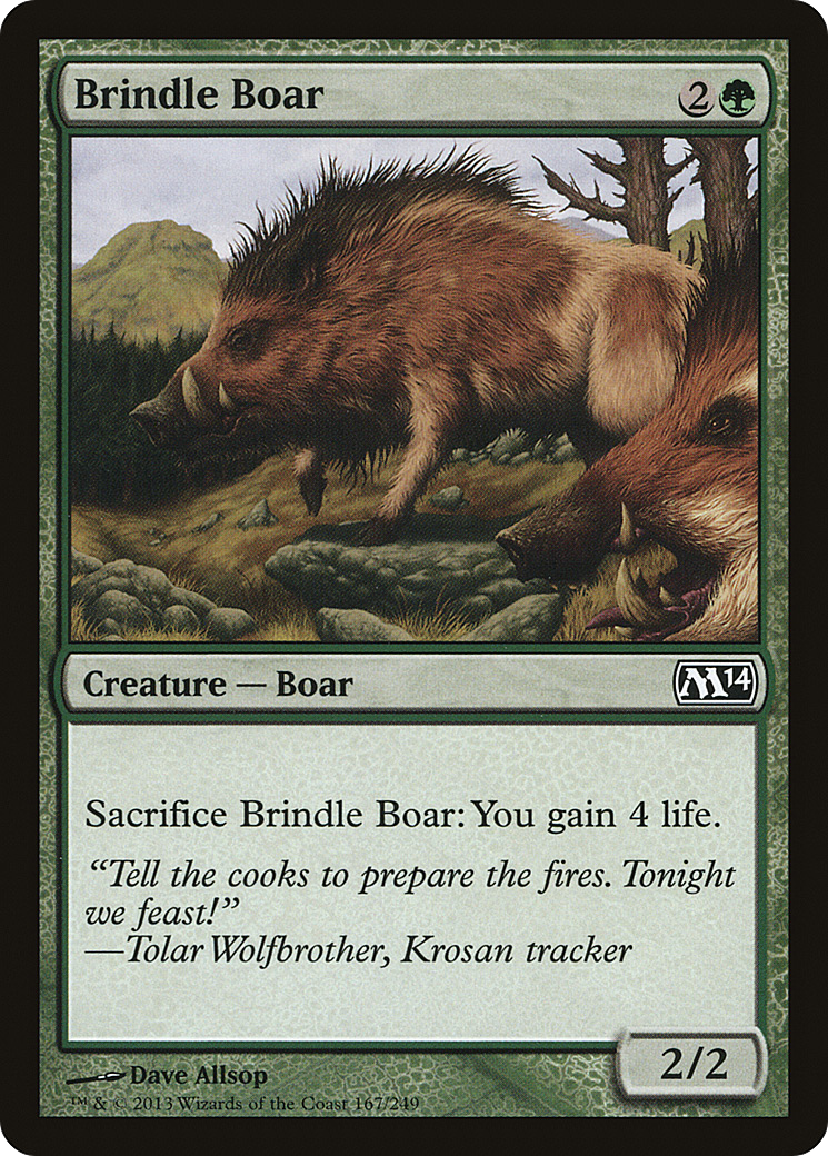 Brindle Boar (M14-167) [Magic 2014] Foil MTG Single Wizards of the Coast