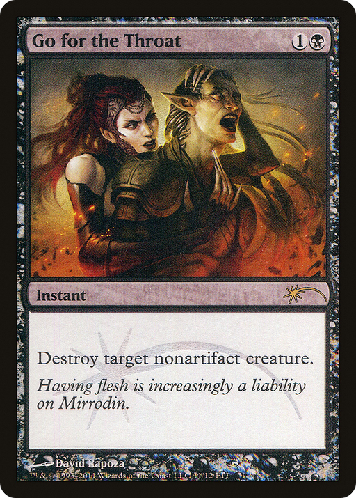 Go for the Throat (FNM-113) [Misc] Friday Night Magic 2011 Foil MTG Single Wizards of the Coast