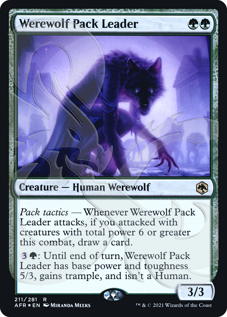 Werewolf Pack Leader (AFR&-211) [Adventures in the Forgotten Realms Promos] Foil MTG Single Wizards of the Coast