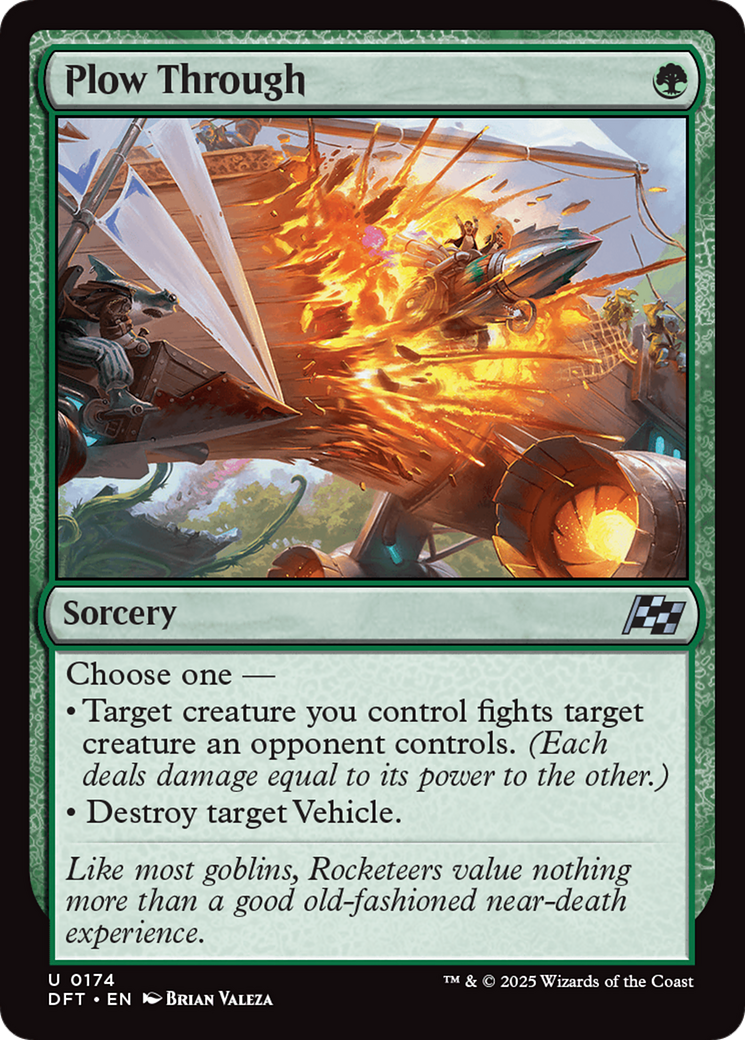 Plow Through (DFT-174) [Aetherdrift] Foil MTG Single Wizards of the Coast