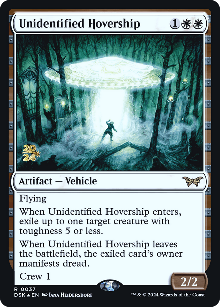 Unidentified Hovership (PRE-037) [Duskmourn: House of Horror Promos] Foil MTG Single Wizards of the Coast
