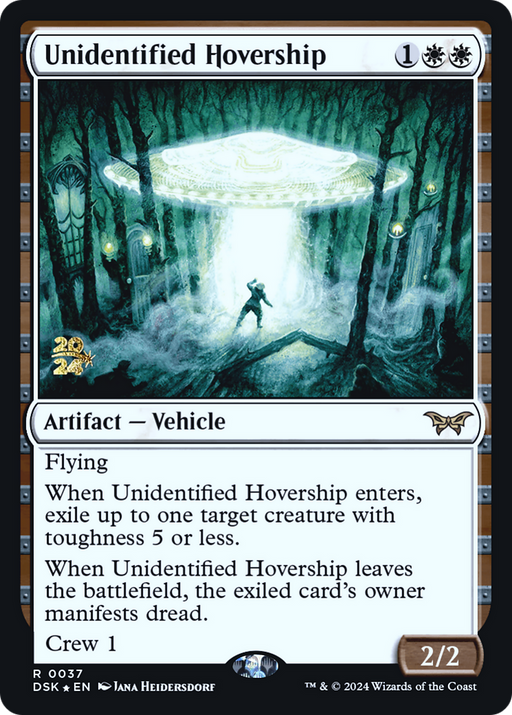 Unidentified Hovership (PRE-037) [Duskmourn: House of Horror Promos] Foil MTG Single Wizards of the Coast
