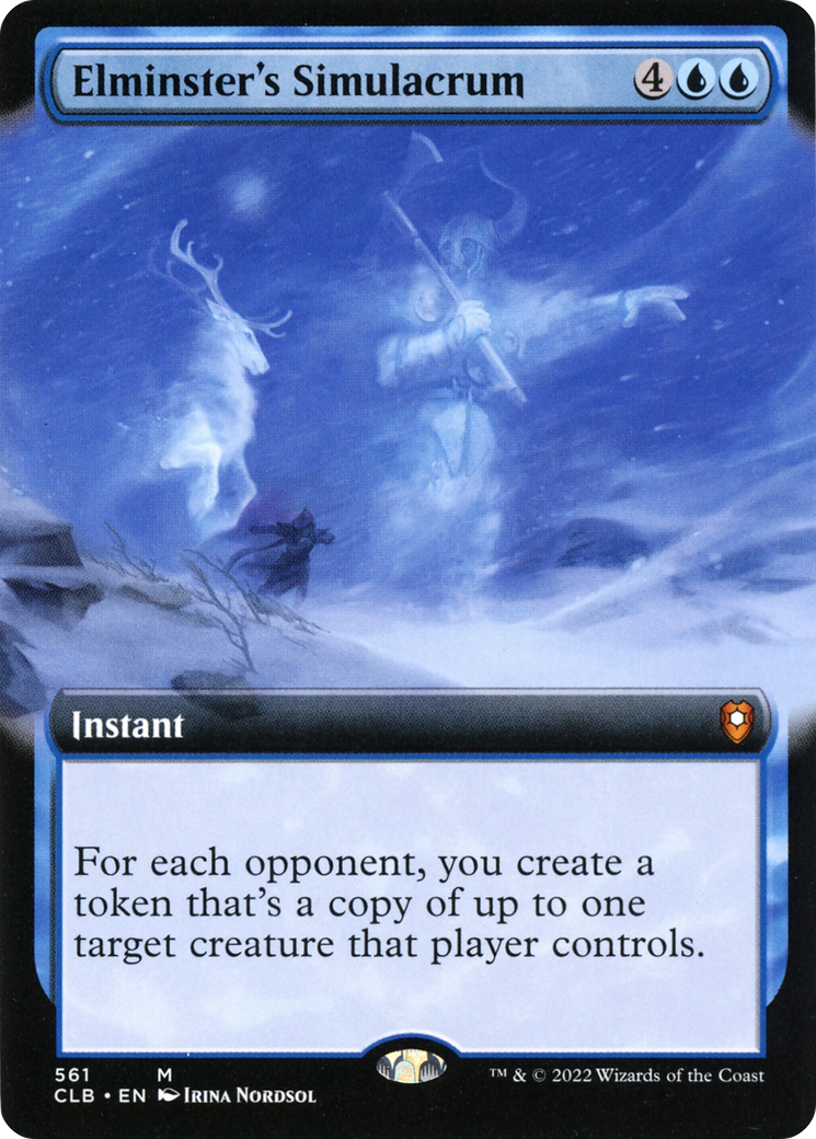Elminster's Simulacrum (CLB-561) [Commander Legends: Battle for Baldur's Gate] (Extended Art) Foil MTG Single Wizards of the Coast