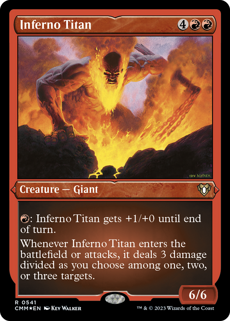 Inferno Titan (CMM-541) [Commander Masters] Etched Foil MTG Single Wizards of the Coast