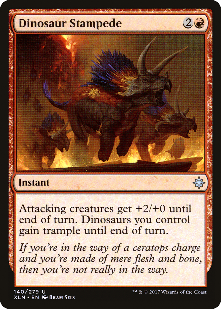 Dinosaur Stampede (XLN-140) [Ixalan] Foil MTG Single Wizards of the Coast