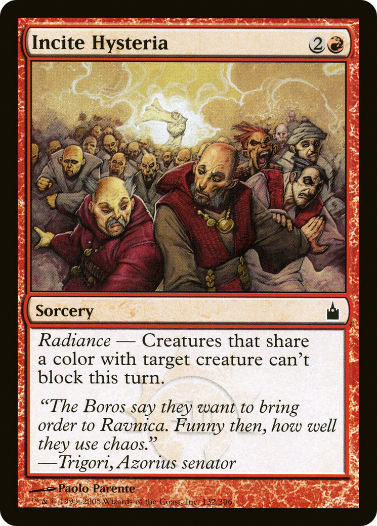 Incite Hysteria (RAV-132) [Ravnica: City of Guilds] Foil MTG Single Wizards of the Coast