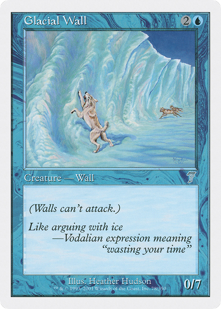 Glacial Wall (7ED-078) [7th Edition] Foil MTG Single Wizards of the Coast