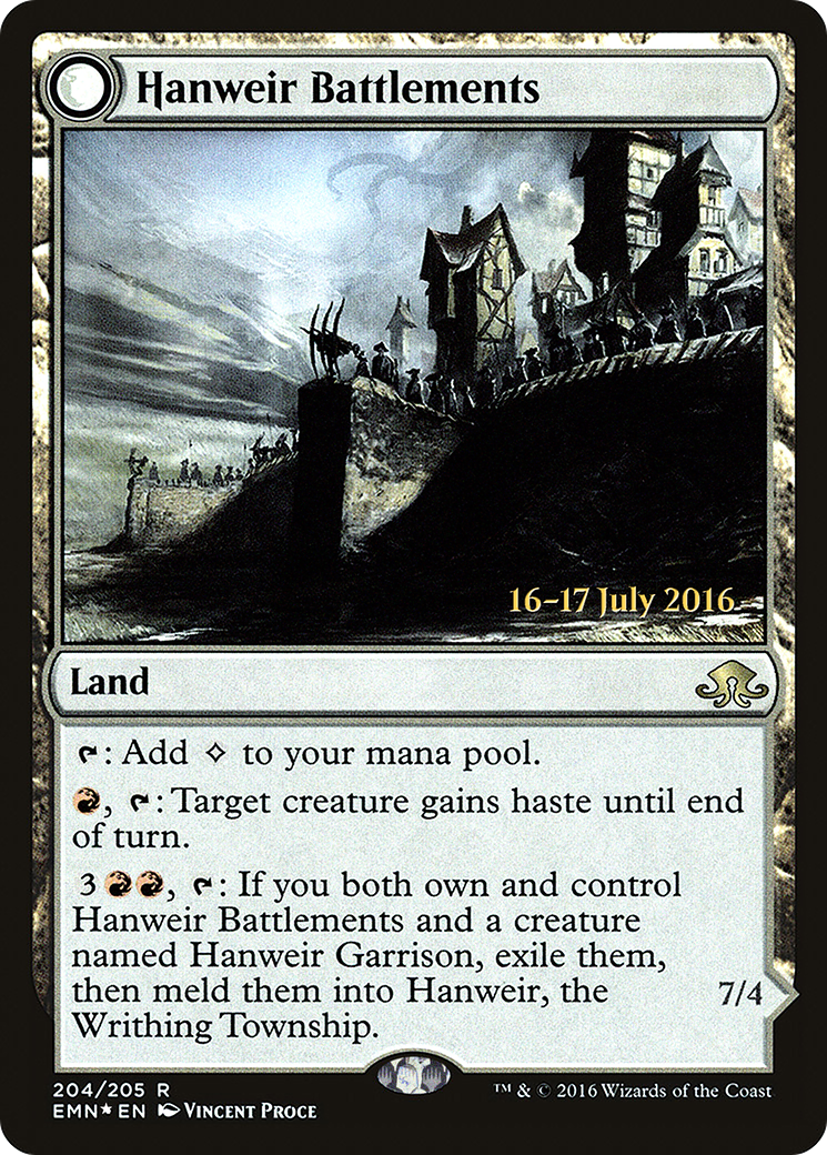 Hanweir Battlements [Eldritch Moon Prerelease Promos] MTG Single Magic: The Gathering