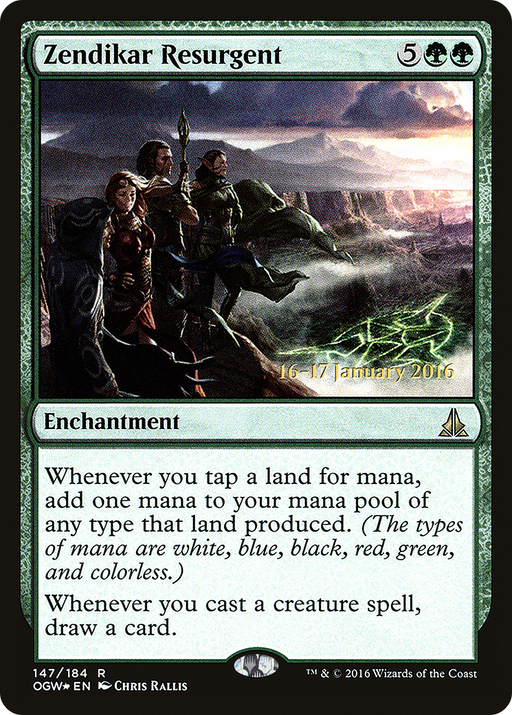 Zendikar Resurgent (PRE-147) [Oath of the Gatewatch Promos] Foil MTG Single Wizards of the Coast