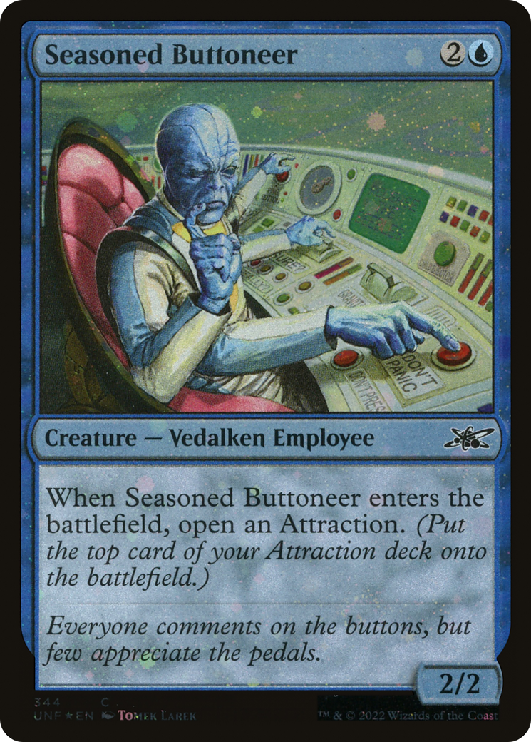Seasoned Buttoneer (Galaxy Foil) (UNF-344) [Unfinity] Foil MTG Single Wizards of the Coast