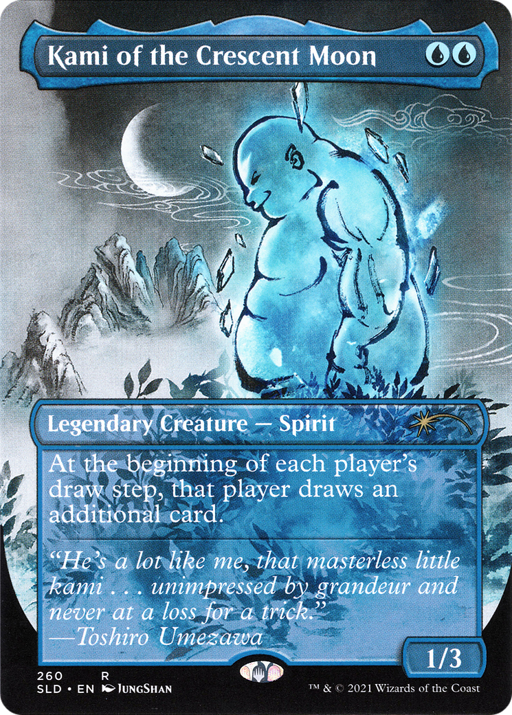 Kami of the Crescent Moon (SLD-260) [Secret Lair] Drop (Borderless) Foil MTG Single Wizards of the Coast