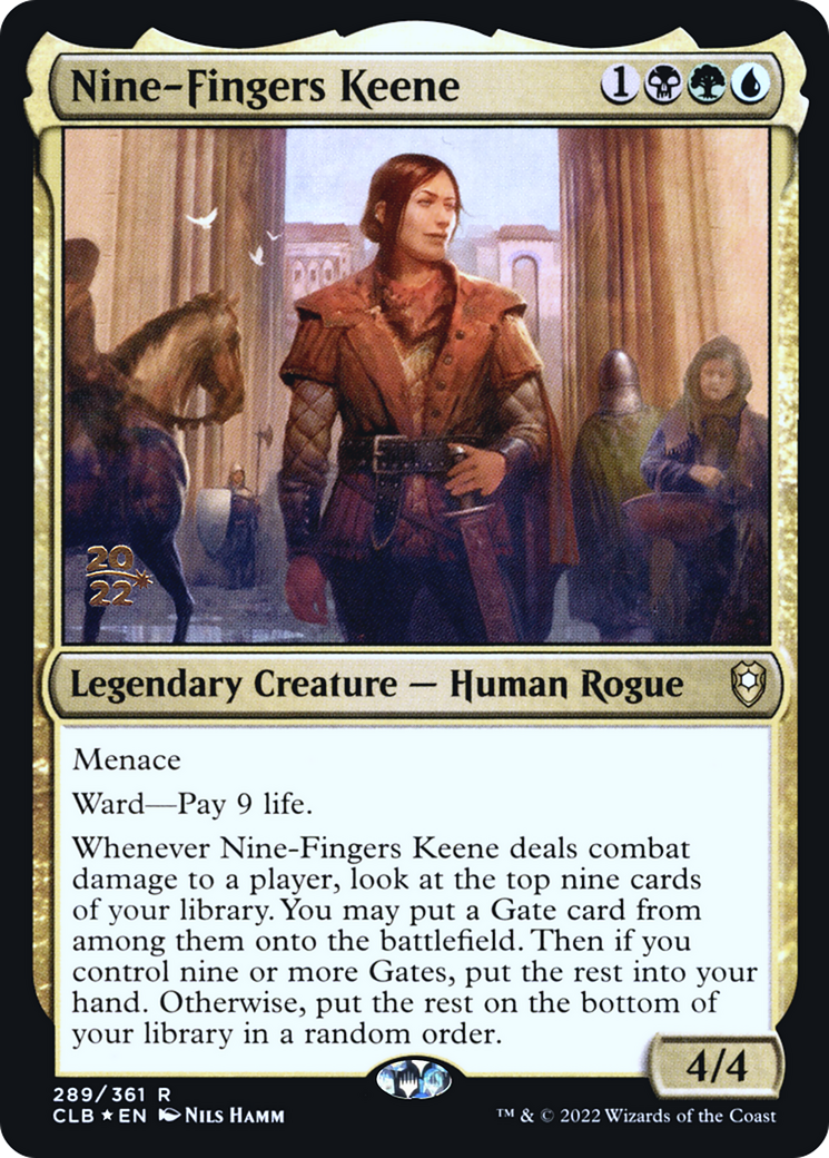 Nine-Fingers Keene (PRE-289) [Battle for Baldur's Gate Promos] Foil MTG Single Wizards of the Coast