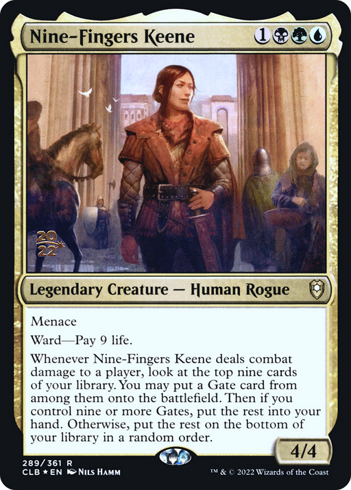 Nine-Fingers Keene (PRE-289) [Battle for Baldur's Gate Promos] Foil MTG Single Wizards of the Coast